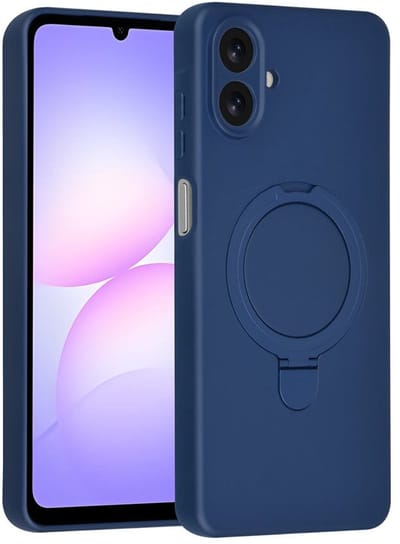 Telefoonhoesje geschikt voor Samsung Galaxy A07 4G - Magnetische Backcover met Ringstand - Geschikt voor MagSafe-accessoires - FuturiQ - Navy Blue