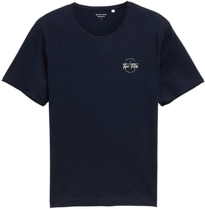 Tom Tailor - T-shirt met print - Maat S - sky captain blue