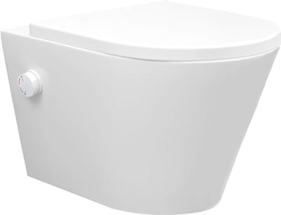 Sanifun rimless hangtoilet Rumba met warm - koud water bidet-functie mat wit 520