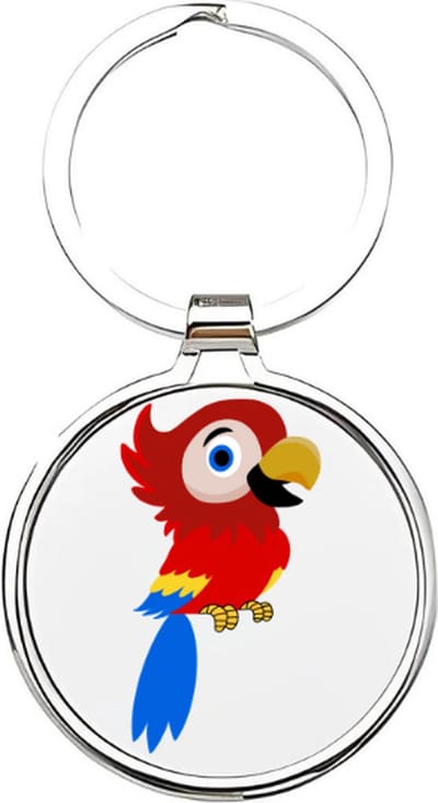 Akyol - Papegaaien Sleutelhanger - papegaai - Dierenliefhebbers - Rode papegaaien - ara - kaketoe - amazone vogel - vogel - Rode ara - sleutelhanger voor dierenliefhebbers - gevogelte - dierentuindier - huisdier - 4 x 7,5 CM