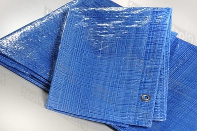 Waterdicht Zeil - Tarp Cover - Bescherming Buiten - Versterkte Randen - 6m x 8m - Blauw