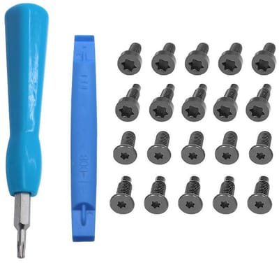 Demontageset voor slimme deurbel, schroevendraaier, handgereedschap,Blauwe 3-pak met 20 schroeven in doorzichtige zak 43.7