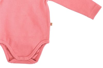 MXM Baby romper- Turtleneck- Lange mouwen- Katoen- Roze- Maat 50