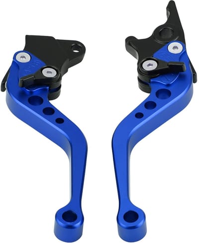 Dailygoody - CNC Motorrem- en Koppellever Set - Hoogwaardige Aluminium Constructie - Blauw - Precisie en Betrouwbaarheid - Geschikt voor Motoren - Kle