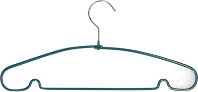5Five Kledinghangers - Voordeelset van 10x stuks - metaal - blauw - 39 x 19 cm - Kledingkast kleerhangers