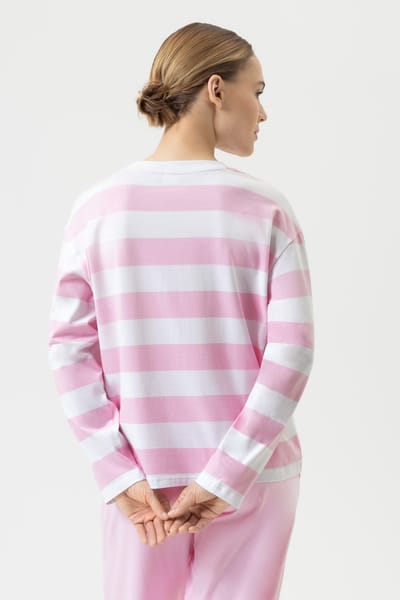 T-shirt lange mouw Serie Streaked Lines Soft Pink