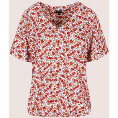 Jersey V-halsblouse Op Elastiek