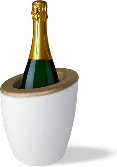 DEMI Mix - Design Champagnekoeler / Wijnkoeler - Italian Design - Zonder ijs, met Ice Packs - Wit / Goud