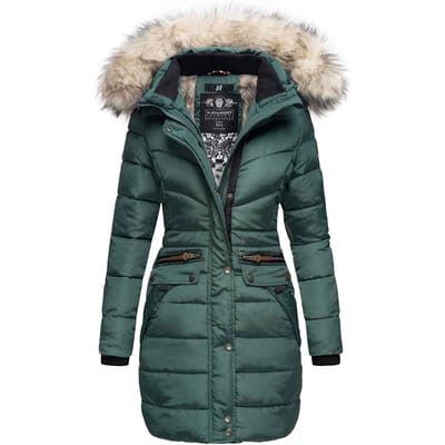 Navahoo Dames Winterjas Paula – Extra Warm, Waterafstotend & Met Afneembare Bontkraag