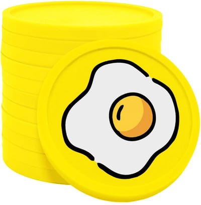 CombiCraft ontbijt consumptiemunten neon geel - Ø29mm enkelzijdig bedrukt - 100 stuks