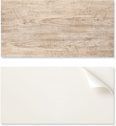 Verlijmd PVC-paneel met motief, perfect voor de hal, 100x50 cm, natuurlijke houtstructuur.