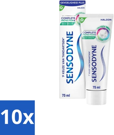 Sensodyne – Tandpasta – Complete Protection + Fresh Breath – 75 ml - Bulkverpakking - 10 stuks