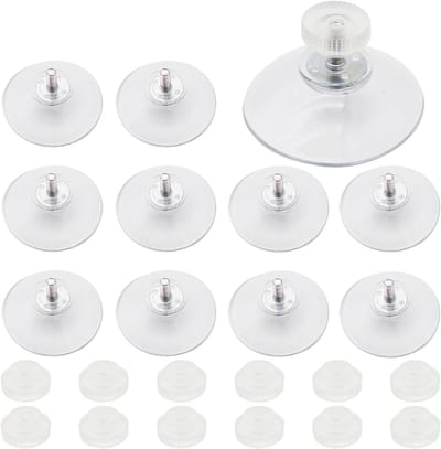 Suction Cups Set van 11 Stuks - Duidelijke PVC Zuignappen van 40 mm voor Ramen, Muren en Deuren, Ideaal voor Dagelijks Gebruik en Ophangen