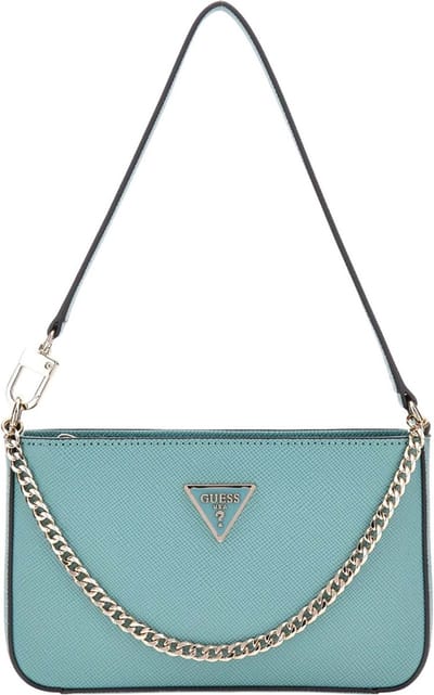 GUESS Schoudertas Noelle Mini Top Zip Shoulder Bag Teal Turquoise