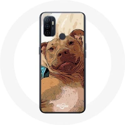 Coque - Oppo - A53 - Marron - American Pit Bull Terrier - Souple marron