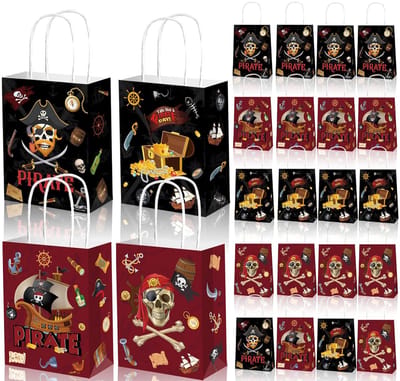 Dailygoods - 16 Stuks Piraten Gift Tassen - Feest Favorieten voor Kinderen