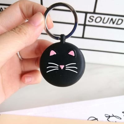 Kitty Case geschikt voor AirTag - Beschermhoes Sleutelhanger Geschikt voor AirTag