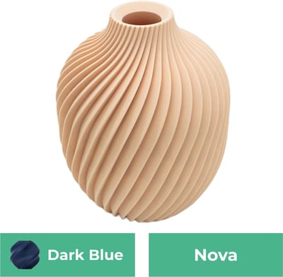 Nova moderne vaas – Decoratieve vaas - Donker blauw - 3d geprinte vaas – geschikt voor droogbloemen - 20CM