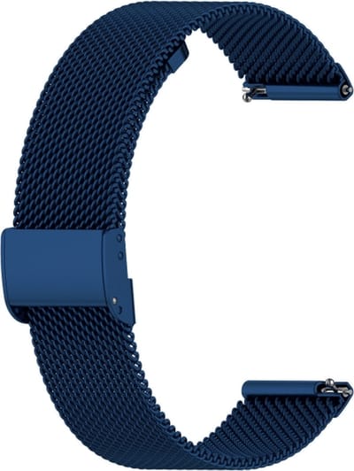 Milanees bandje - geschikt voor Huawei Watch GT 2 42 mm / GT 3 42 mm Active / Elegant / GT 3 Pro 43 mm en Polar Ignite 2 / 3 / Pacer / Unite - blauw