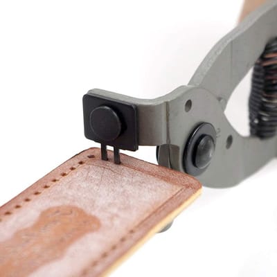 Leren perforator met 2 punten voor het maken van gaten in leren riemen en zadels