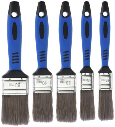 FX Tools Schilderen Verfkwasten setje - 5 delig - platte kwasten - 25-40-50 mm - kunststof