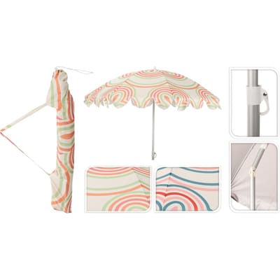 Strandparasol 160 cm 2 assorti