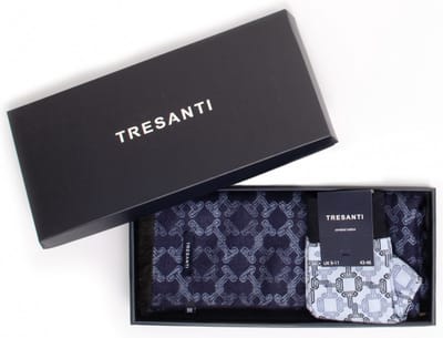 TRESANTI | BARD | Giftset met sjaal en sokken | Navy