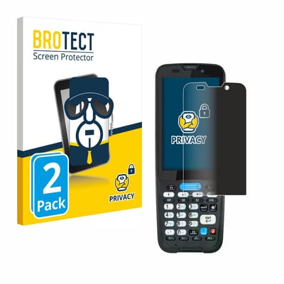 BROTECT - privacy screenprotector voor Unitech HT330 - Folie Beschermfolie Blauwlichtfilter 2 Stuks