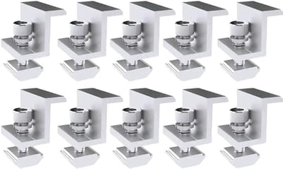 Zonnepaneel Houders - PV Klemmen - Zonnepaneel Installatie - Verdikt Aluminium Z-Design - 30 mm - Zilver