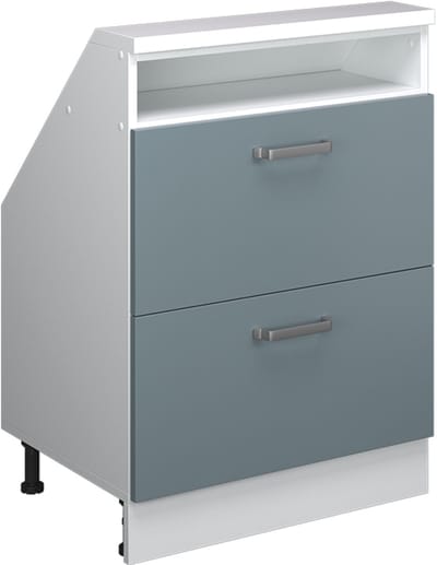 Vicco Rion Kast voor schuine wand – met 2 laden Blauw-grijs/wit