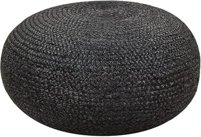 TIFELT - Poef - Zwart - Jute