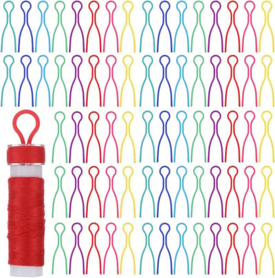 100 Stuks Draadspoelhouders, Naaiklemmen voor Spoelen, Organiser voor Quilters en Creatieve Hobbyisten in Diverse Kleuren