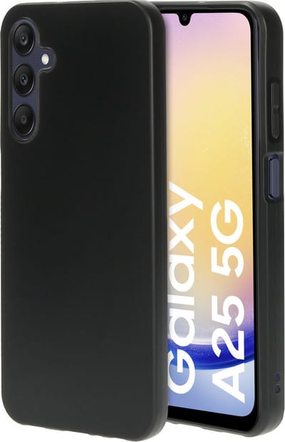 Mobiparts hoesje geschikt voor Samsung Galaxy A25 - Zacht TPU - Schokabsorberend TPU - Grip Coating - Zwart