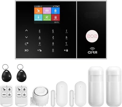 Huisalarmsysteem - Draadloos alarmsysteem - Veilige woning - Touchscreen bediening - Universeel - C