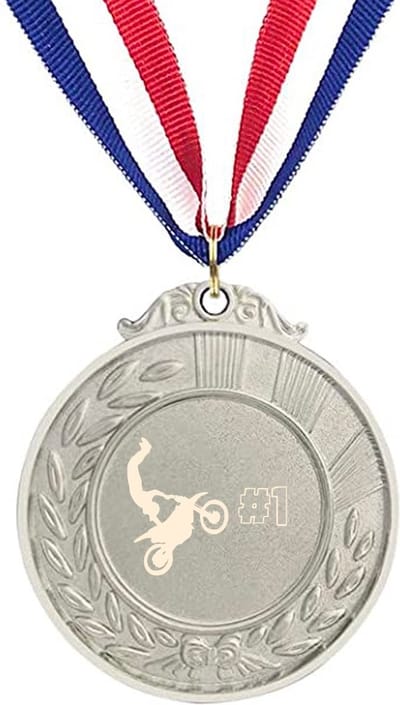 Akyol - mountainbike medaille zilverkleuring - Mountainbiken - familie vrienden - cadeau