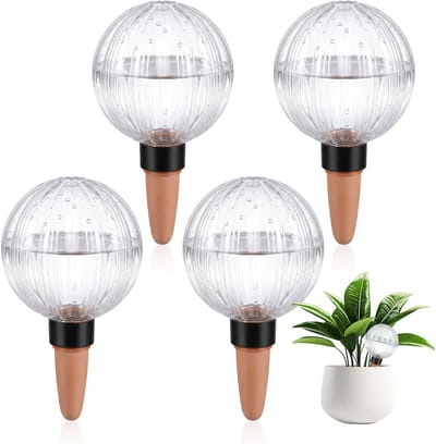 SnelShoppen - Rega-ballen voor Planten, 4 Zelfbewaterende Bloempotten, 500 ml, Gelirrigatie voor Planten, Automatische Irrigatie voor Vakantie, Kantoo