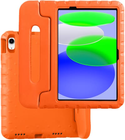 Hoesje Geschikt voor Apple iPad A16/A18 (2025/2026) - 11 inch (11e & 12e generatie) - Kinderhoes Shockproof Bumper - Kidsproof Case - Tablet Hoes - Kinder Hoes Cover - Oranje