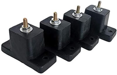 Rubberen Dempers - Trillingsdempers Airco - Airco Stabiliseren - Slijtvast Materiaal - 4 Stuks - Zwart