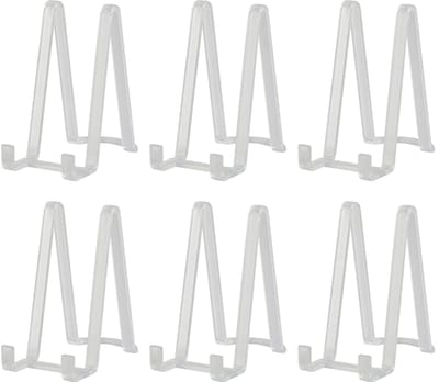 Unyqoos ® Bordenhouder van Kunststof voor Presentatie van Kunst en Foto's - Set van 6 Stuks - 15 cm Hoog