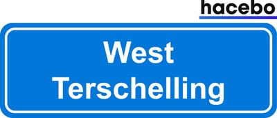 Hacebo - Plaatsnaam Sticker - 29x10 CM - West Terschelling sticker - Verkeersborden sticker - grappige cadeaus - West Terschelling