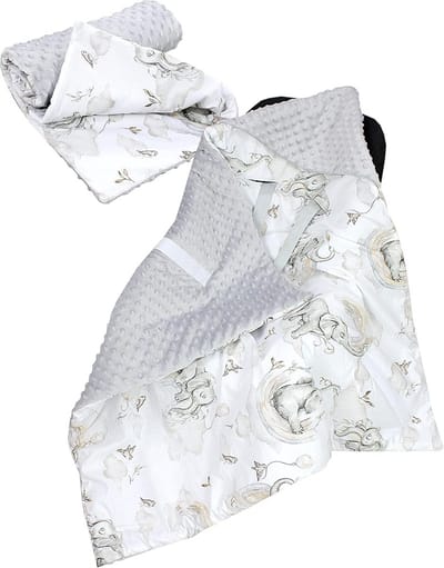 Universele Baby Seat Omslagdoek 85x85 cm met Capuchon - Minky Katoen