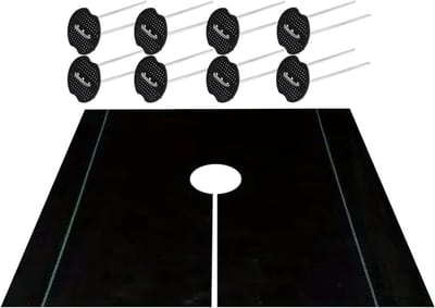 Tuinvlies Bodemweefsel - Onkruid Bescherming - Gazon Onderhoud - Scheurvast Ademend - 120 x 120 cm - A