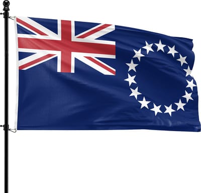 VlagDirect - Cookeilandse vlag - Cookeilanden vlag - 90 x 150 cm.