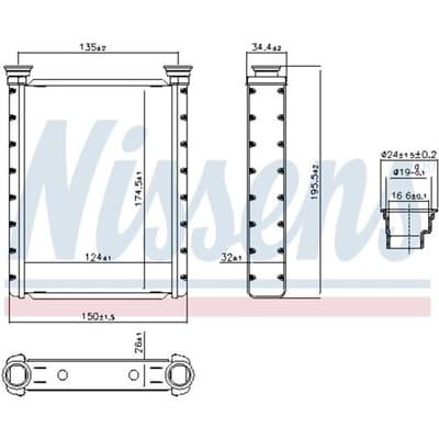 Warmtewisselaar, interieur verwarming NISSENS 707413