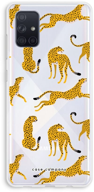 Case Company® - Hoesje geschikt voor Samsung Galaxy A71 hoesje - Luipaard - Soft Cover Telefoonhoesje - Bescherming aan alle Kanten en Schermrand