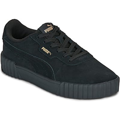 Puma Carina 3.0 SD damestrainers leren schoenen 400721 01 Black-Gold