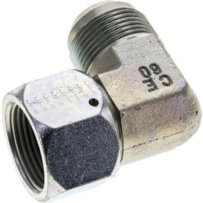90Graden JIC Hoekfitting UN 1-5/16''-12 Mannelijk X Vrouwelijk Staal 170Bar (2388.5Psi)