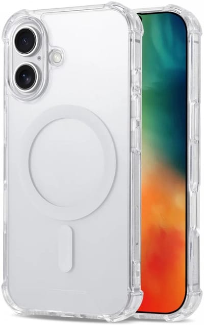 Transparant Hoesje Geschikt voor Apple iPhone 16 Plus | Compatibel met MagSafe | Schokbestendig TPU | Back Cover met Magneet | Dun | Flexibel | Shockproof | Doorzichtig