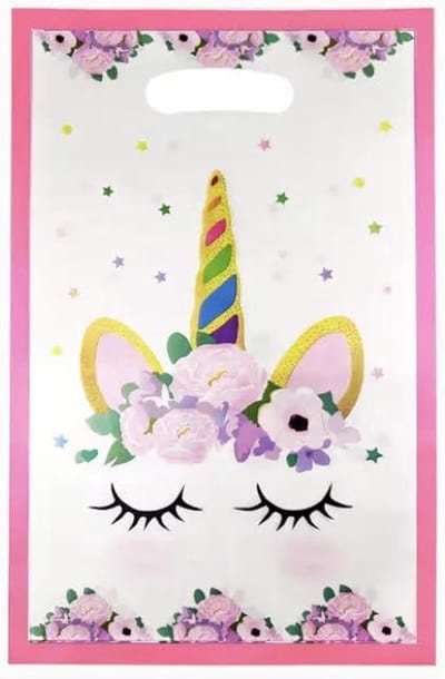 Akyol - Uitdeelzakjes Unicorn | 10 stuks | Traktatie zakjes voor Uitdeelcadeautjes | Uitdeelzakjes Kinderfeestje | Kinderen | Cadeau | Verjaardag