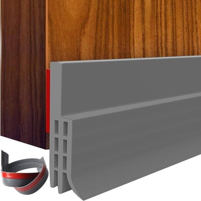 Huntex Tochtstrip - Zelfklevend, Aanpasbaar en Geluidsisolerend - Tochtstrips voor Deuren - Grijs, 100 cm x 5 cm - Tochtstopper - Tochtrol - Tochtband - Tochthond